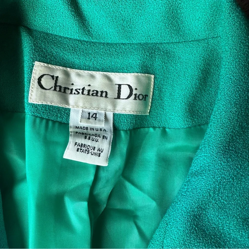 VTG Christian Dior Wool Button Down Blazer Jacket